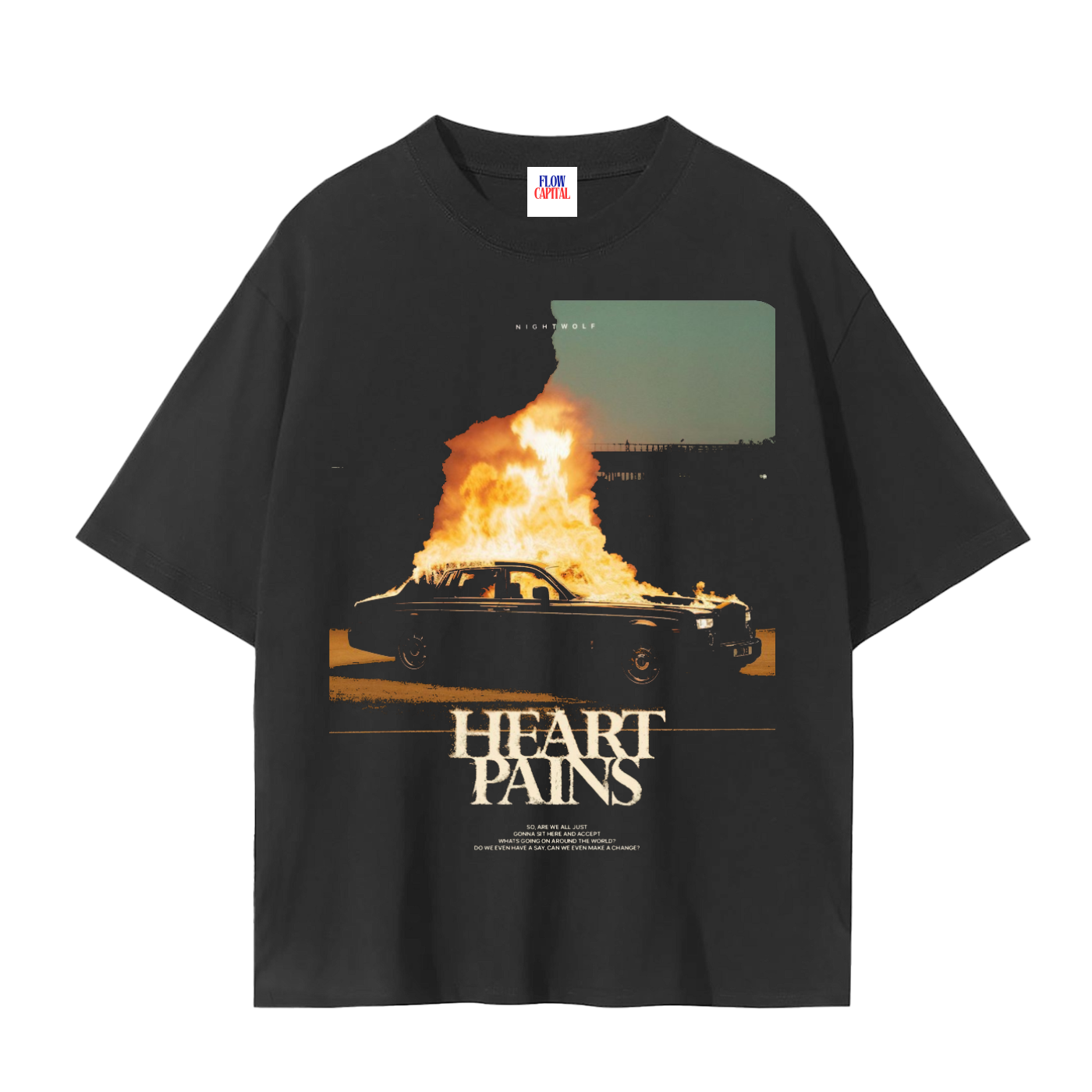 Hearts pains regular tee